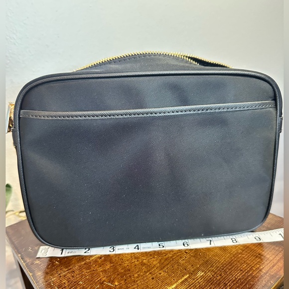 Michael Kors jet set crossbody bag black with unbranded gold chain - Picture 4 of 8